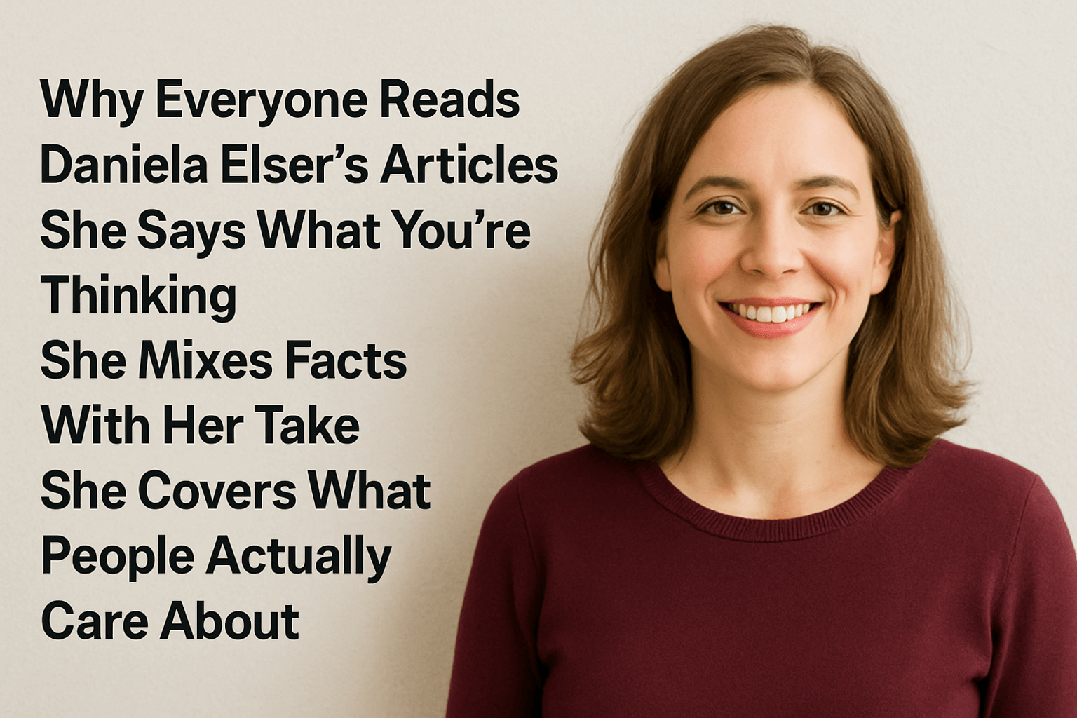 Why Everyone Reads Daniela Elser's Articles Daniela Elser