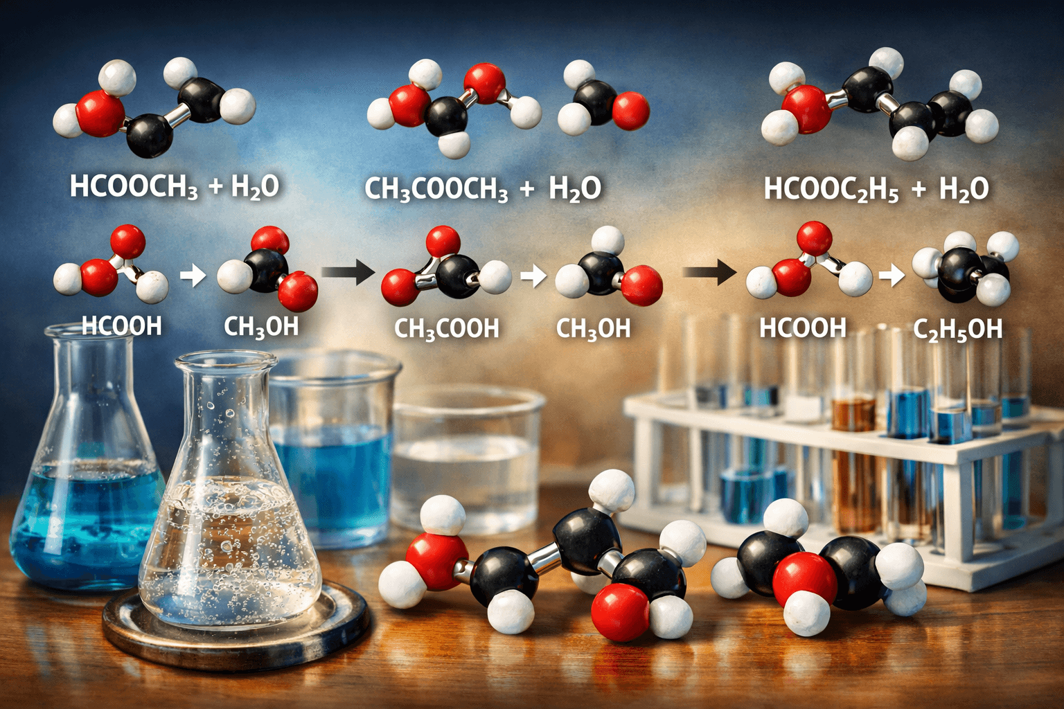 Comparing Related Ester Hydrolyses: Understanding the Differences HCOOCH CH2 H2O
