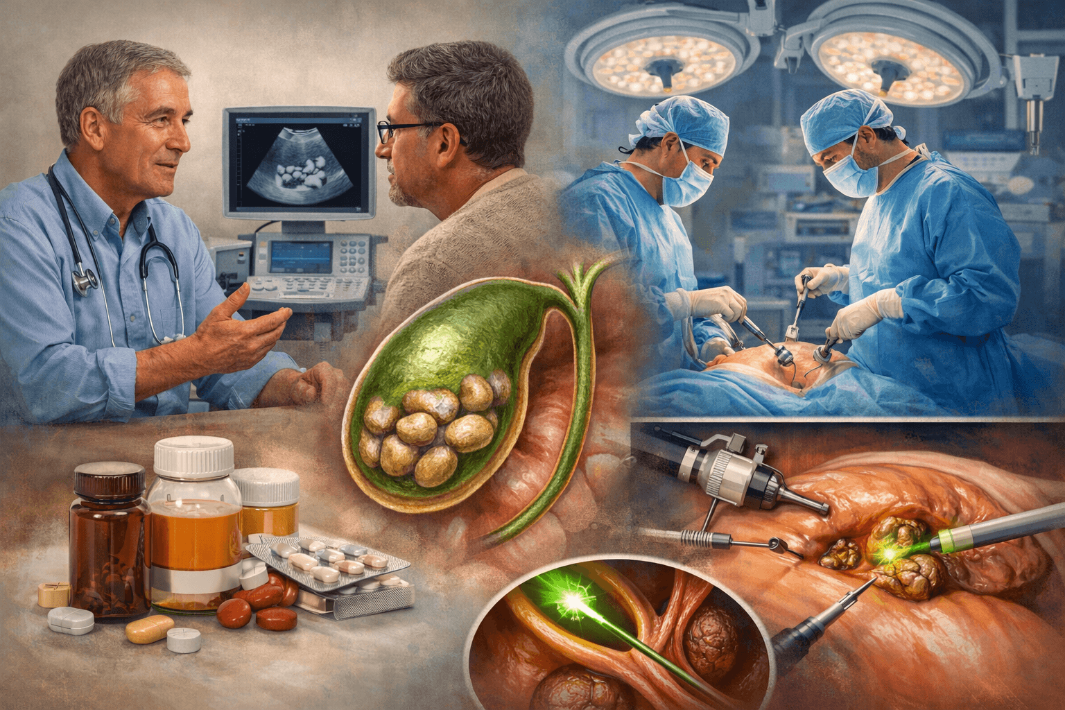 Treatment Options: From Conservative Management to Surgery Cholelithiasis